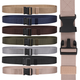 Nylon Webbing Military-Style Belt 1.5” Canvas Belt with Quick-Release Plastic Buckle Tactical Belt